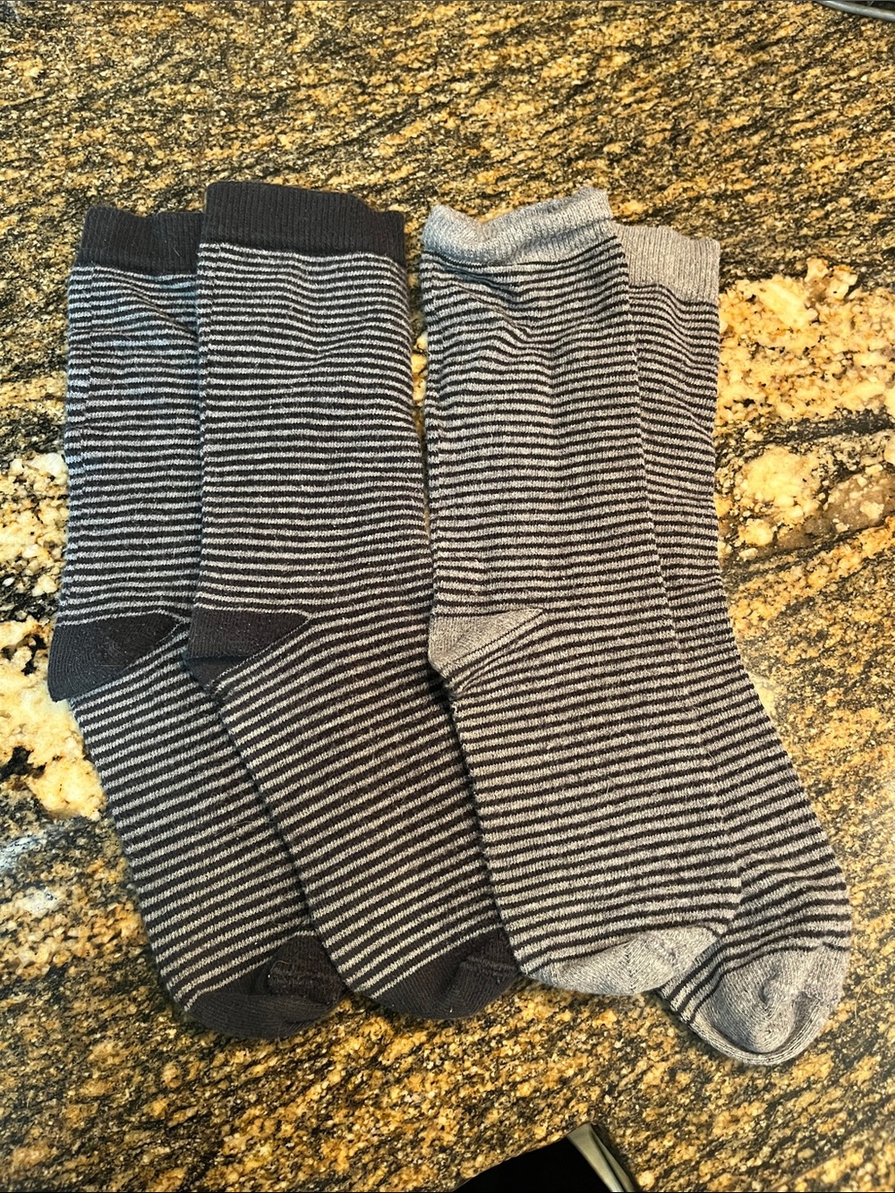 2 pair of stripe socks shoe size 6-8